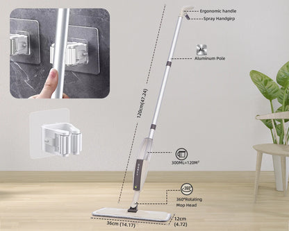 Spray Mop Broom Set Magic Flat Mops for Floor Home Cleaning Tool Brooms Household with Reusable Microfiber Pads Rotating Mop